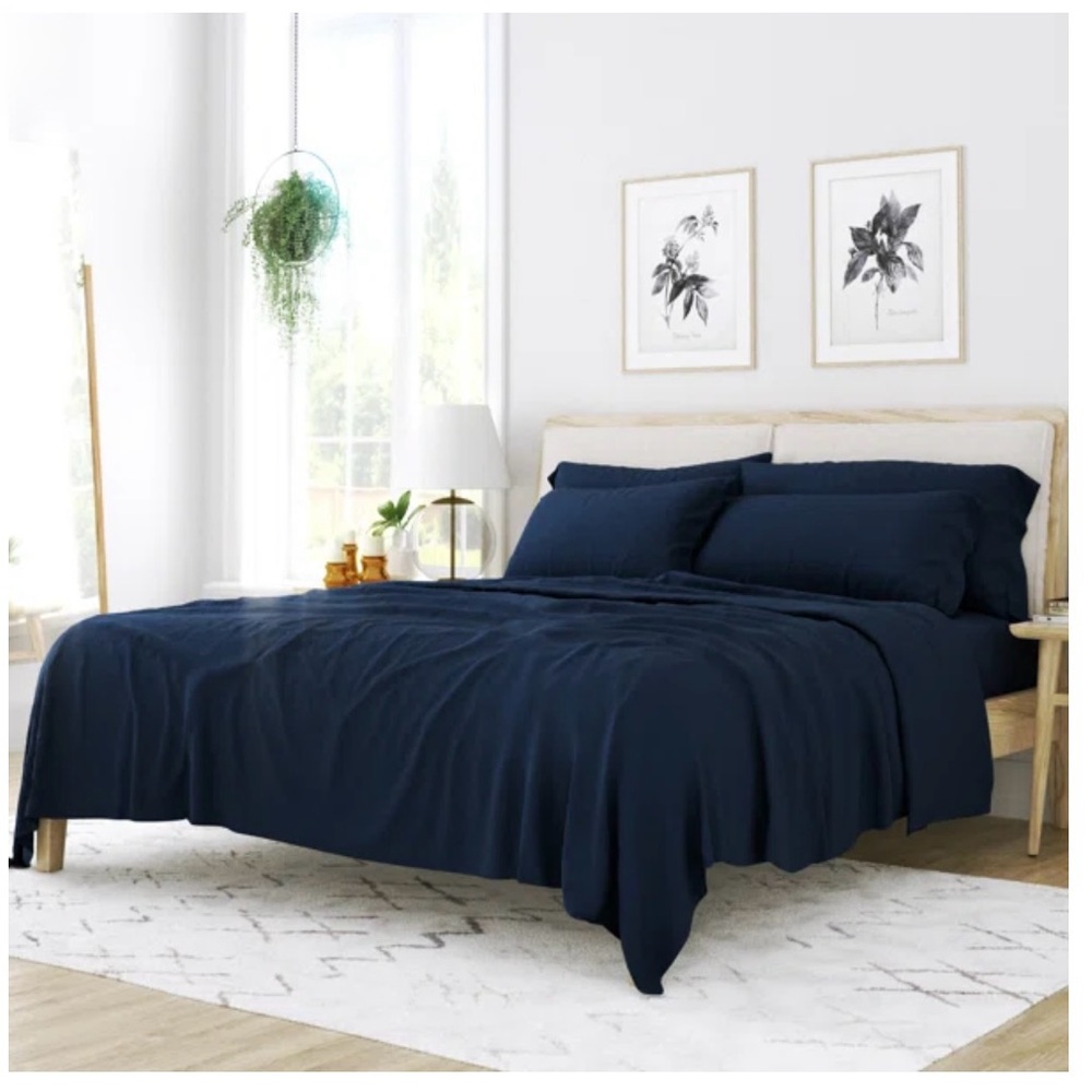 NEW! Microfiber Ultra Soft Navy Blue Sheet Set